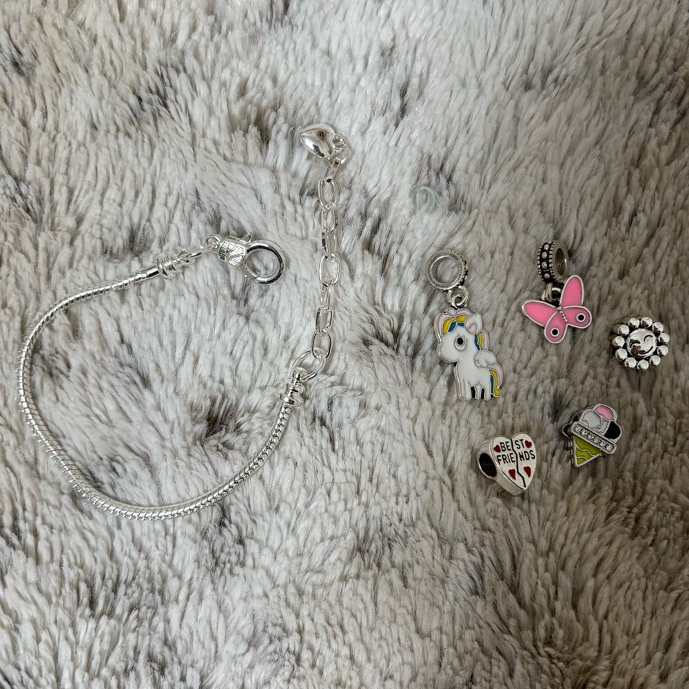 Charm bracelet with charms